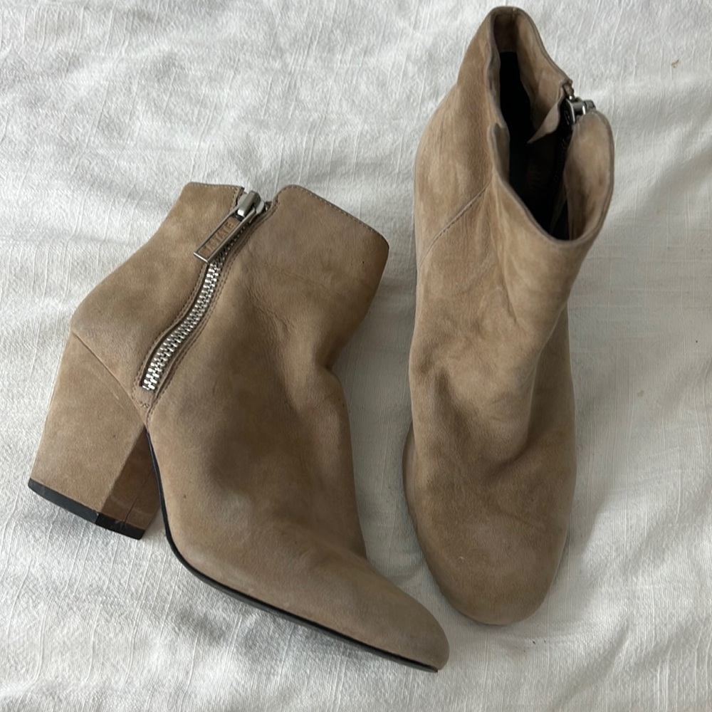 Suede ankle booties